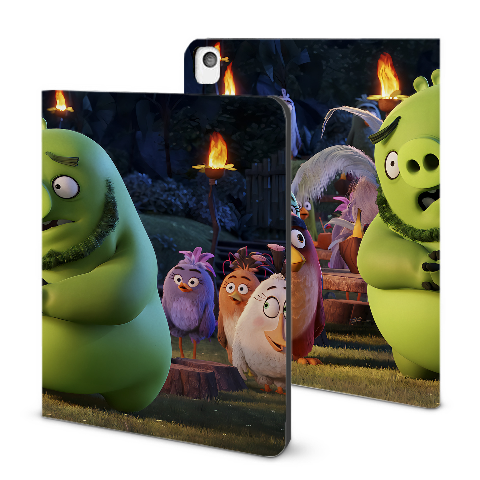 （画像用） Angry Birds アングリーバード IPadケース ペンホルダー付き ブックスタイルデザイン